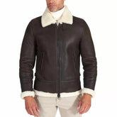 black shearling jacket